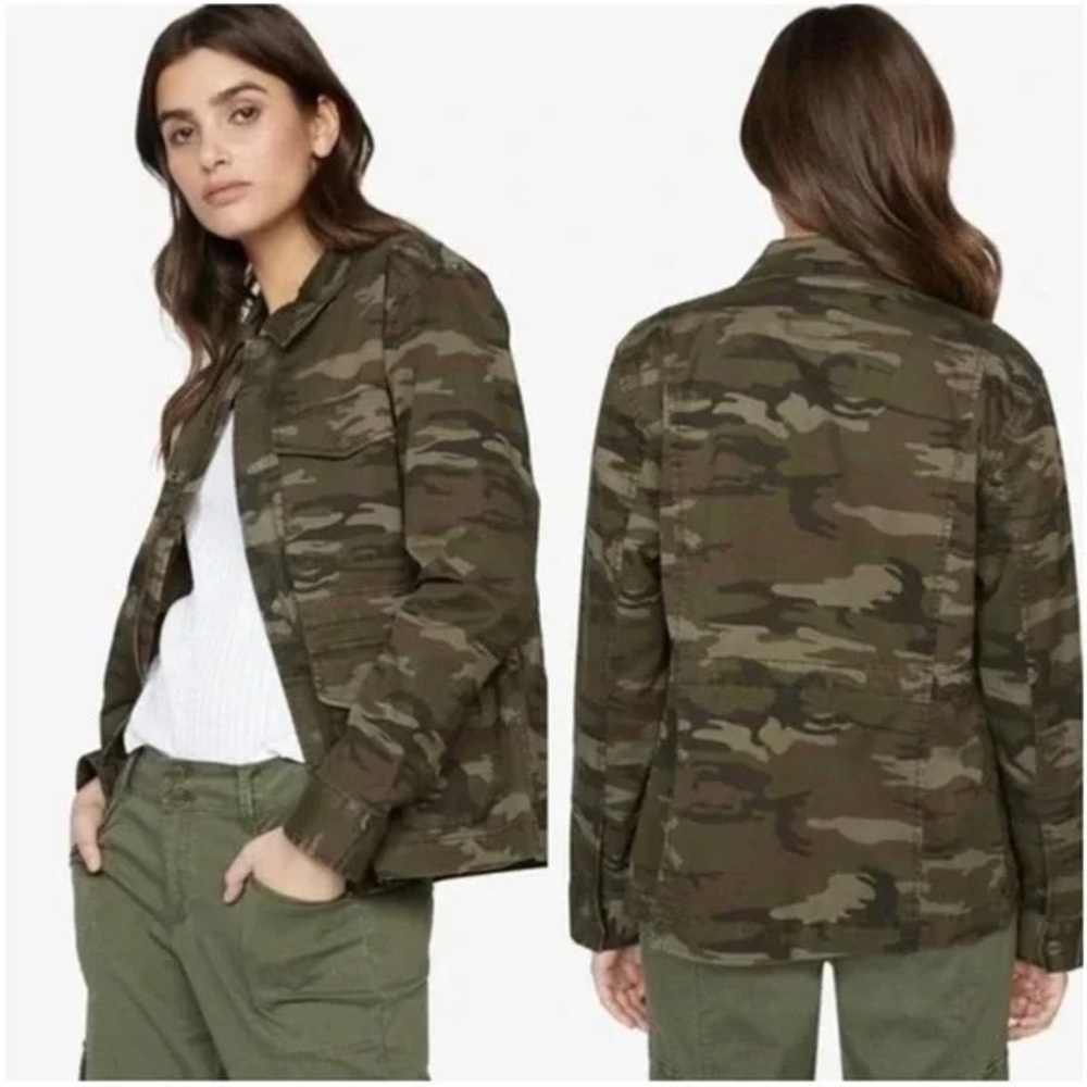 NWT Sanctuary Camouflage Kinship Cargo Utility Surplus Jacket - Green Camo